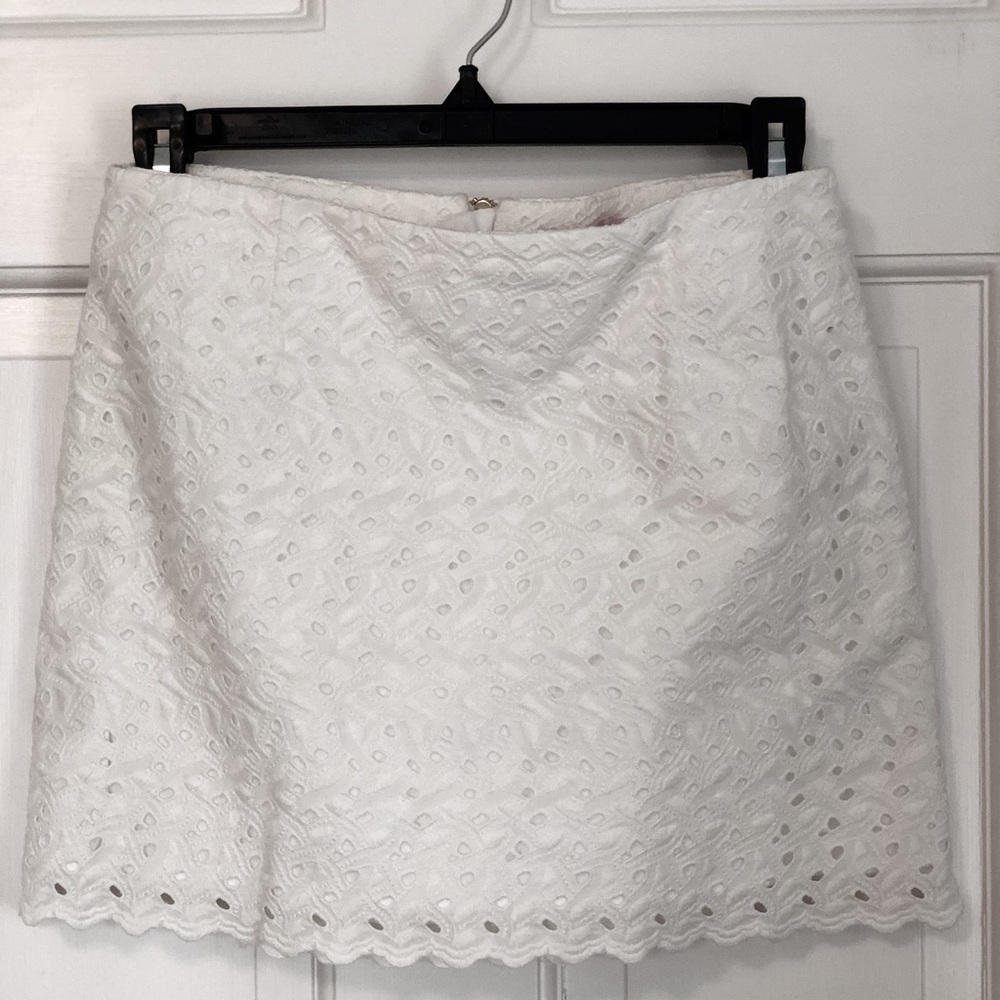 White eyelet Lilly Pulitzer skirt